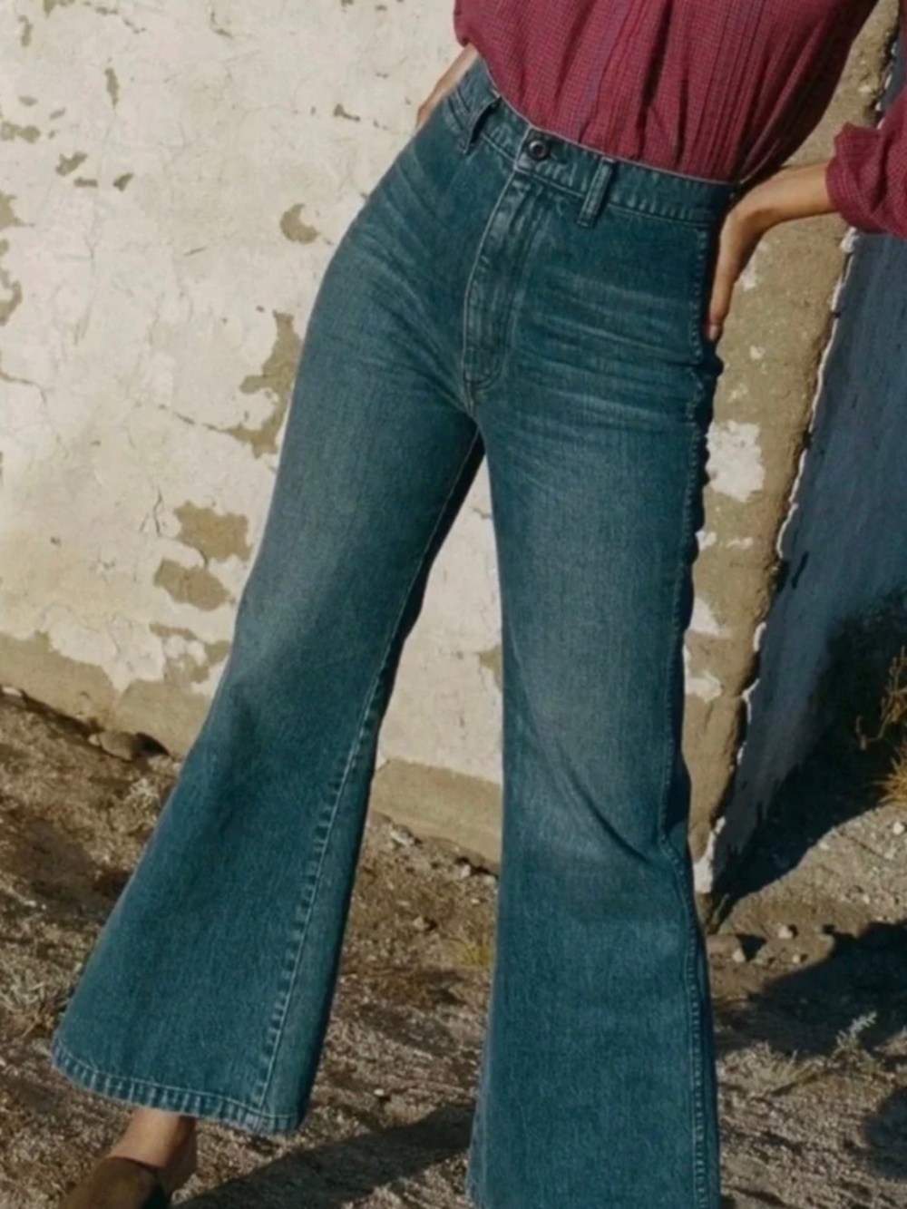 DÔEN Melody High Rise Flared Jeans - Albi Wash